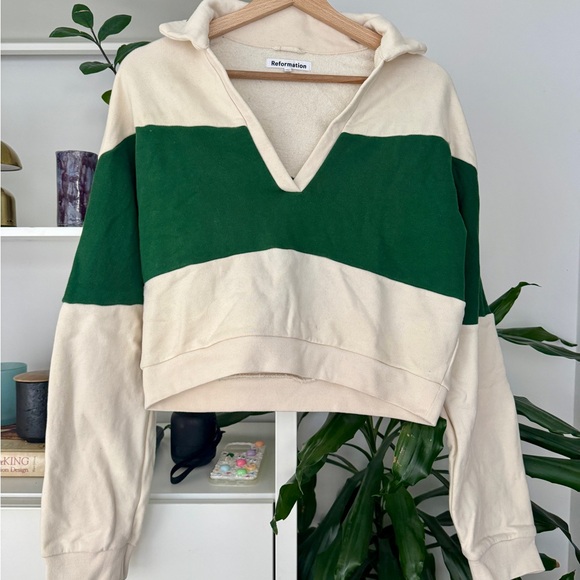 Reformation Cream Collared Sweater - Picture 3 of 6